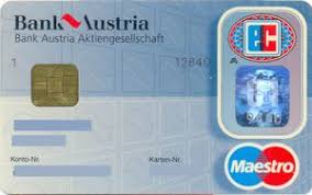 Cashback is automatically available with every bank austria bankcard. Bank Card Bank Austria Ec 01 Bank Austria Austria Col At Ms 0027