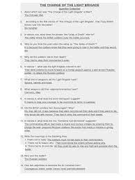 Not though the soldier knew. The Charge Of The Light Brigade A Set Of Questions And Answers Teacher S Ver Battles Warfare Of The Industrial Era