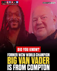 Big Van Vader, was born in Lynwood, California, adjacent to Compton. Vader  often spoke of growing up in the challenging environments of both Compton  and nearby South Central Los Angeles before his