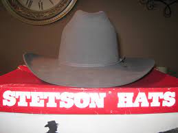 Stetson Stallion Hat Vintage Stetson Cowboy Hat Jbs Branding Iron Pin Original Box Hat Grey Felt Grey Ribbon Western Cattleman Rancher Hat Stetson Cowboy Hats Grey Ribbon Stetson
