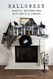 Halloween Mantel Decorating With Bats And Crows So Much Better With Age Halloween Mantel Halloween Home Decor Country Halloween Decor