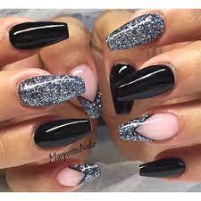 Black Acrylic Coffin Nails Fashion Nails Pretty Acrylic Nails Nail Designs Black and gold nail design, black stiletto gold coffin, gold black nails, gold black acrylic glitter.