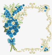 Lavender and green flower border frame. Purple Flower Clipart Round Flower Frame Pencil And Blue Floral Borders And Frames Png Image Transparent Png Free Download On Seekpng