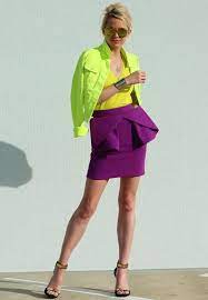 Amarillo Fluor Y Morado Ropa Purpura Combinacion Colores Ropa Combinar Colores Ropa