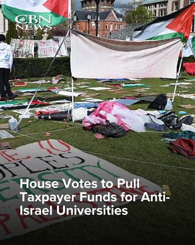 The House of Representatives has passed a bill blocking federal funding for  universities that take part in efforts to boycott Israel. The measure  passed by a vote of 237 to 169, supported