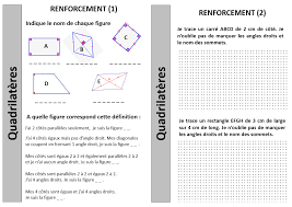 Triangles semblables et angles 15 ces triangles abc et moi sont semblables. Geometrie Renforcement Quadrilateres Ce2 Cm1 Journal D Une Pe Ordinaire