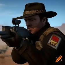 Craig Boone with sniper rifle in Fallout New Vegas