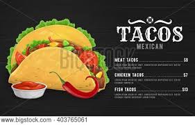 Check spelling or type a new query. Taco Menu Vector Vector Photo Free Trial Bigstock