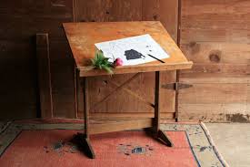 Vintage Drafting Table Folding Table Art Table Drawing Table Wood Studio Desk Small Wood Desk Industrial T Vintage Drafting Table Art Table Drawing Table