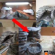 Diy Reptile Hiding Space And Climbing Rocks Diy Reptile Reptile Hide Bearded Dragon Terrarium