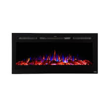 Freestanding wooden electric fireplace in white carved columns and a spacious mantel give carved columns and a spacious mantel give the centennial grand a classic style that will elevate the warmth and charm of your home. Electric Fireplaces At Lowes Com