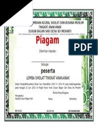 We are a sharing community. Contoh Piagam Penghargaan