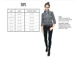 Clothing Size Charts Measurement Guide Madewell