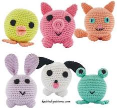 Amigurumi Animals Pattern Free Multi Duck Pig Cat Frog Bunny Puppy Dog Crochet Toys Patterns Crochet Pig Free Crochet Pattern