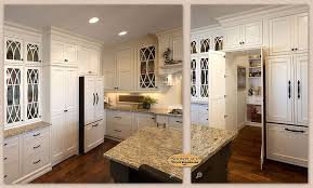 What Appears To Be Tall Cabinets To The Left Of The Refrigerator Are Actually A Showplace Walk In Pantry Cabinet Kitchen Design Pantry Cabinet Walk In Pantry