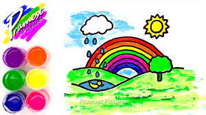 Mewarnai gambar pelangi kreasi warna. Pelangi 1 Cara Menggambar Dan Mewarnai Pemandangan Youtube