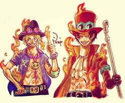 2 566 likes 5 comments ぽにお ponio nishiponi on instagram ace sabo costume shuffle colorfulversion ワ one piece comic one piece pictures one piece luffy