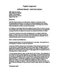 Dead Poets Society Film Techniques Essay Dead Poets Society Film Techniques Essay