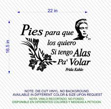 Pies Para Que Los Quiero Si Tengo Alas Para Volar Png Wall Decal Wall Art Frida Kahlo Pies Para Que Los Quiero Si Etsy Vinyl Wall Art Decals Frida Kahlo Decal Wall Art