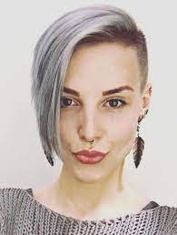 Grey Hairstyles0601 Short Hair Styles Half Shaved Head Hairstyle Thick Hair Styles