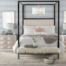 Glamour rules in a bedroom filled with sleek, elegant bedroom furniture; Glam Bedroom Furniture Joss Main
