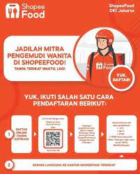 (update informasi seputar pendaftaran driver shopee) Driver Wanita Shopee Food Atmago