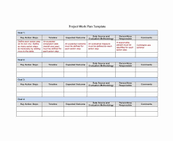 Project Work Plan Template Inspirational Work Plan 40 Great Templates Samples Excel Word Work Plans How To Plan Teaching Plan Templates