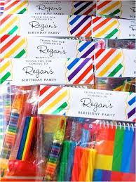 Themed Goodie Bag Ideas For Kids Birthday Party Goody Bags Diy Kids Birthday Party Rainbow Birthday Party Birthday Party Favors