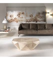 Impact oval cocktail table with marble top. Coffee Table Onda Stones