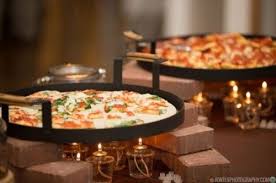19 Fun Ways To Organize A Pizza Food Bar At Your Wedding Pizza Wedding Reception Food Wedding Brunch Reception