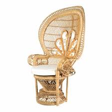 Mini peacock wicker fan back rattan chair 17 doll. Peacock Chair Epic Empire