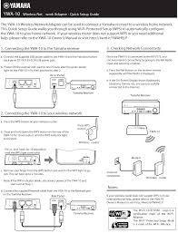 Ywa 10 Wps Wireless Network Adapter Quick Setup Guide Yamaha United States
