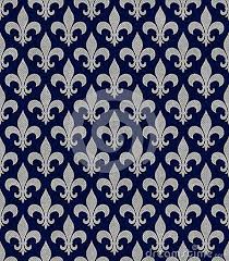 Dark Blue Fleur De Lis Background Wallpaper Fabric Fleur De Lis Red And Grey