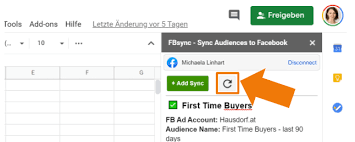 How do i refresh my facebook account? Tutorial Facebook Custom Audience Sync Google Sheets Addon Analyticskiste
