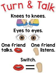 turn and talk poster anchor chart and talking sticks