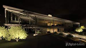 Revit Tutorials Using Exterior Lighting To Create A Night Scene Rendering In Revit Tutorial Pluralsight Revit Architecture Exterior Lighting Night Scene