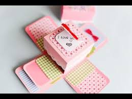 Handmade Creative Birthday Box For Boyfriend How To Make Exploding Box Birthday Step By Step Eksplodujace Pudelko Urodziny Walentynki Diy Crafts For Boyfriend Diy Exploding Box Cards For Boyfriend