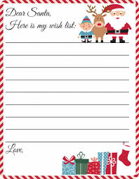 Free Printable Letter To Santa Template Cute Christmas Wish List Christmas List Template Christmas Wish List Template Santa Letter Template