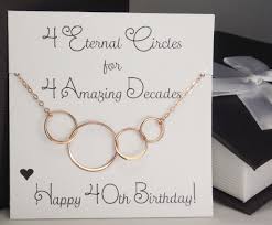 40th Birthday Present Ideas For Her Jewellery 40th Birthday Gifts For Women Rose Gold Necklace Four Circle Necklace Linked 40th Anniversary Gift 4 Sisters Gift 4 Best Friend Necklace 40th Birthday Gifts For Women Birthday Gifts