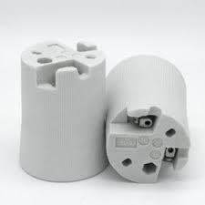 China E40 Porcelain Lamp Holder Edison Ceramic Light Socket Incandescent Bulb Lampholder China Lamp Holder Base Lighting Accessory