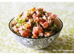 Salade De Riz Complet Et De Lentilles Vertes Photo 1 Salade De Riz Salade Recettes De Cuisine