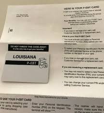 Pandemic Electronic Benefit Transfer P Ebt Program What You Will Receive In The Mail Louisiana Department Of Children Family Services