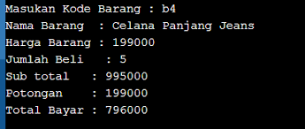 Hasil dari a + b untuk dan adalah. Contoh Program Pascal Tentang Penjualan Barang Kelas Programmer