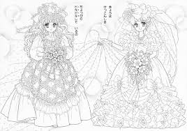 ぬりえ ハッピーブライダル 1996年 ilustracoes shojo anime colorir