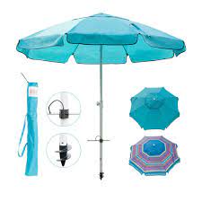 Installs without tools, and also. Abba Patio 7 Ft Telescoping Steel Pole Beach Umbrella With Sand Anchor Push Button Tilt And Carry Bag In Turquoise Ap732288ptl The Home Depot