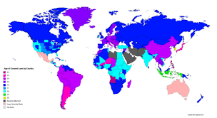 Age Of Consent Laws By Country Map Age Country