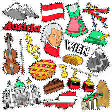✓ free for commercial use ✓ high quality images. Austria Travel Scrapbook Stickers Patches Badges For Prints Royalty Free Cliparts Vectors And Stock Illustration Image 66573412