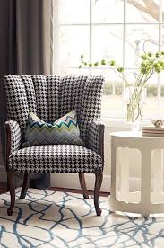 Black And White Houndstooth Chair Houndstooth Print In Interior Design Home Decor Living Room Furniture Trends Decor
