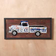 Wall display | vintage license plates decor, license plate. License Plate Truck Wall Art Sundance Catalog
