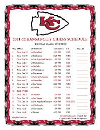 Not only do we offer access to the best available seats, we also offer. Printable 2021 2022 Kansas City Chiefs Schedule
